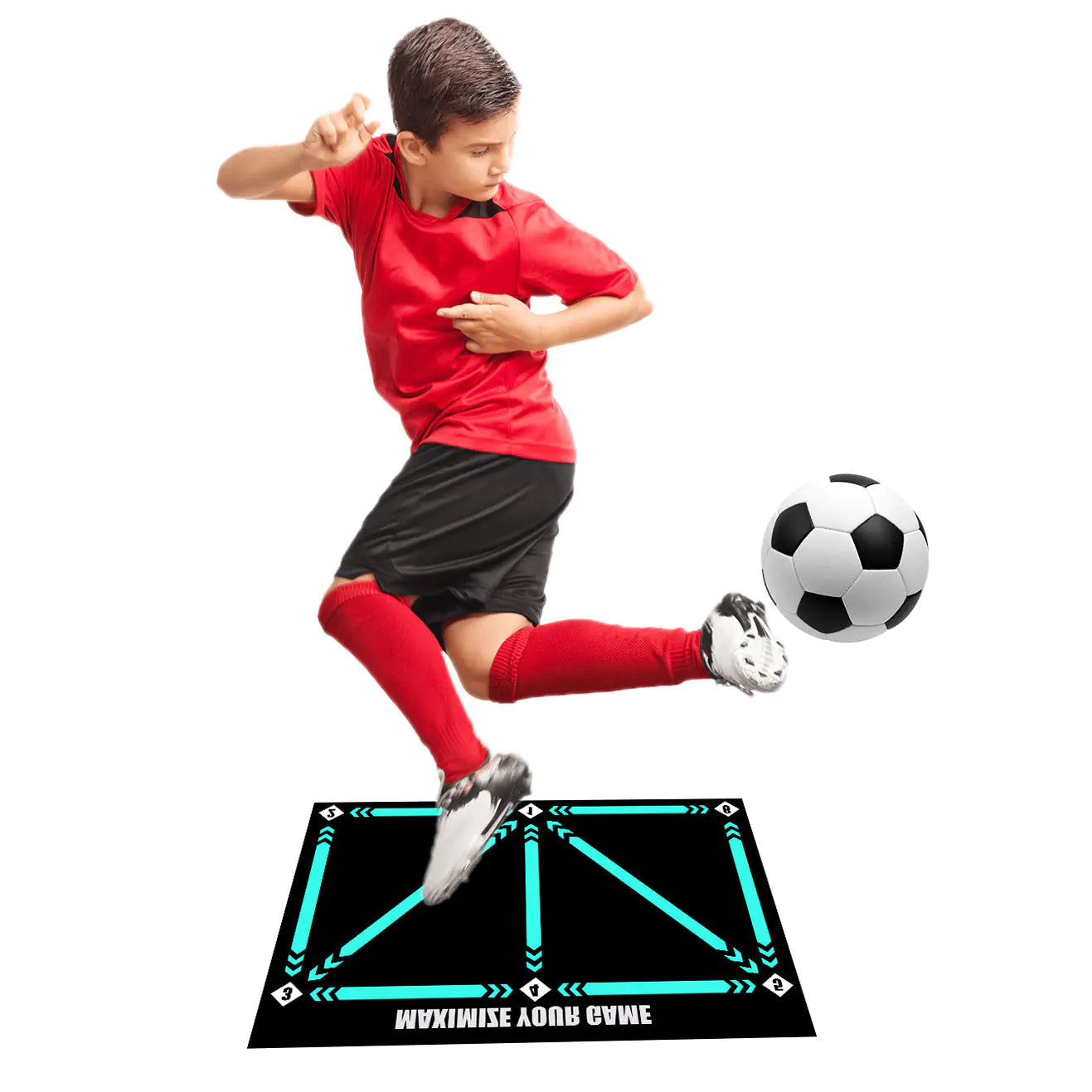 Non-Slip Rubber Training Mat for Soccer Skills Practice – Durable Grip Surface for Indoor & Outdoor Footwork Drills